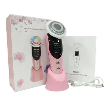 7-in-1 Facial Massager with LED Light Therapy & Vibration